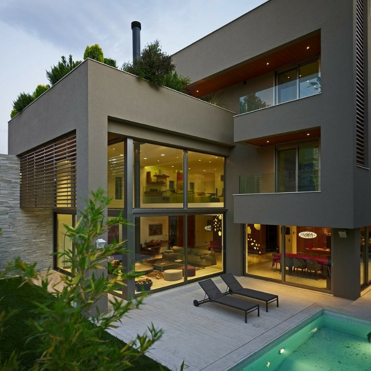 modern house interior exterior
