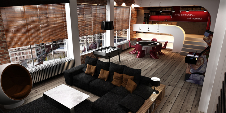 living & dining space