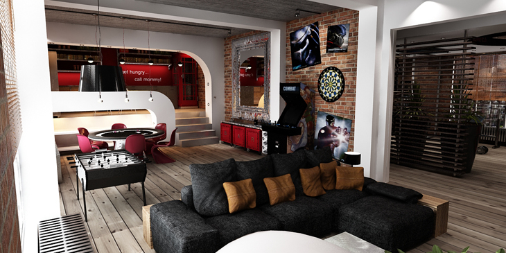 living & dining space