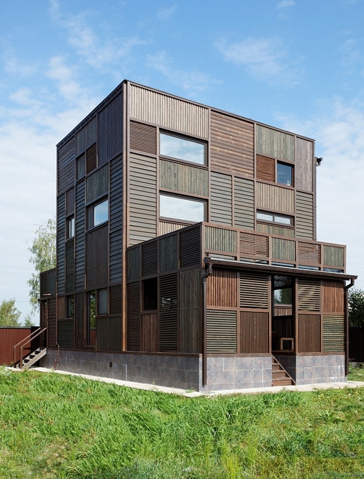 Wood Patchwork House by Peter Kostelov