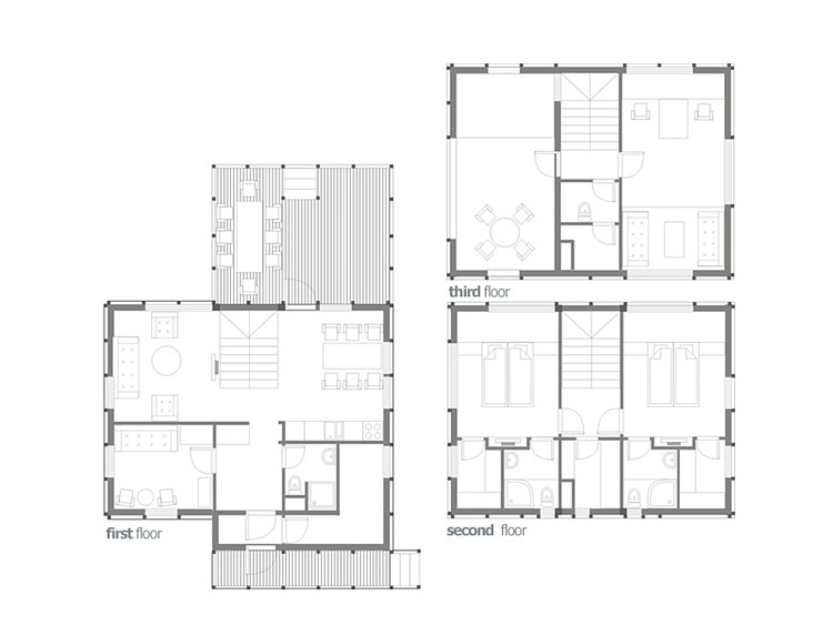 Wood Patchwork House by Peter Kostelov