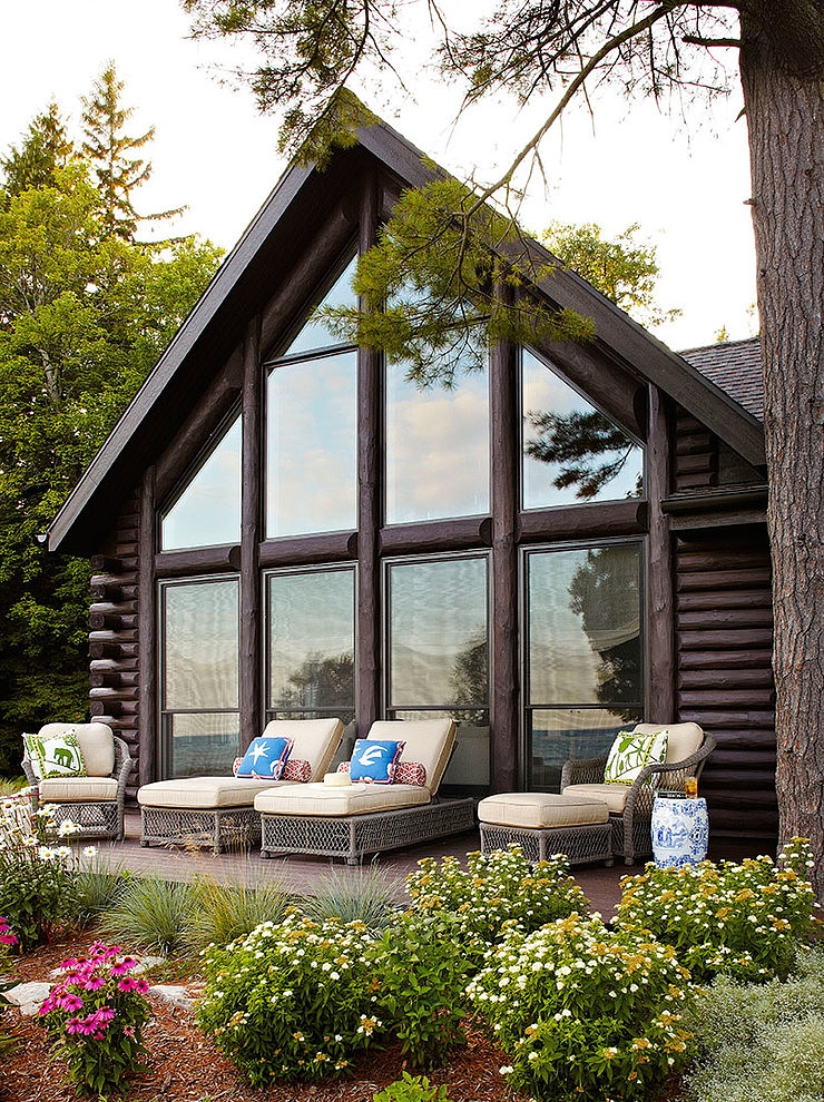 Whitewashed Lake Cabin by Jessica Jubelirer Design
