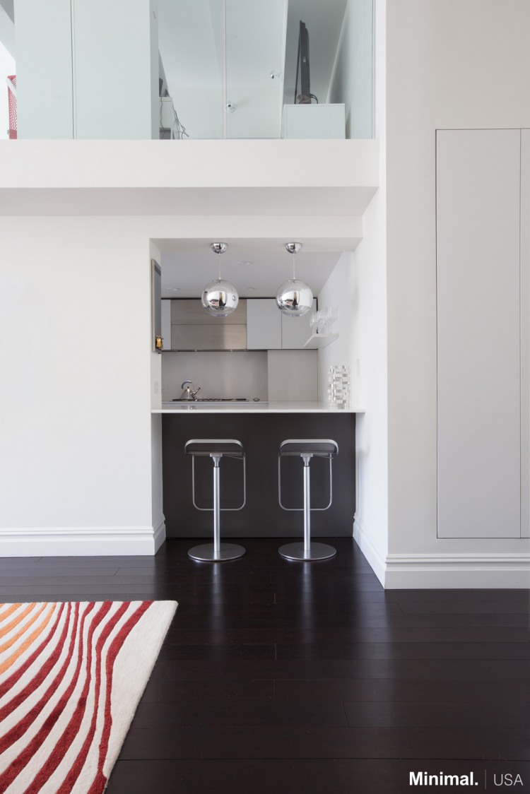 Minimal USA GLAM Kitchen - Bar Area