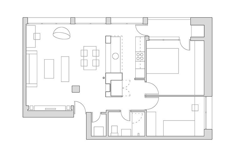 Grayscale Apartment by Arhitektura Budjevac