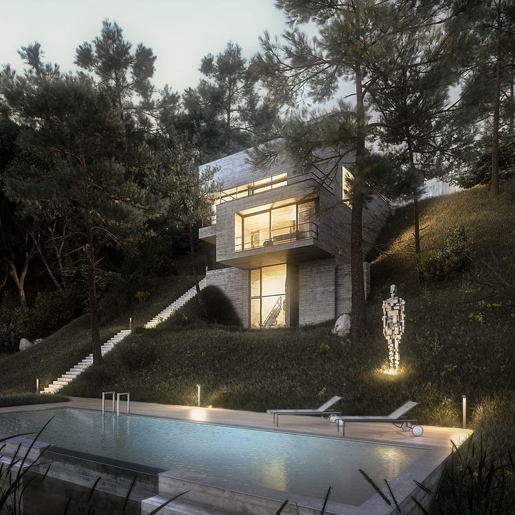 House in Nature by Design Raum