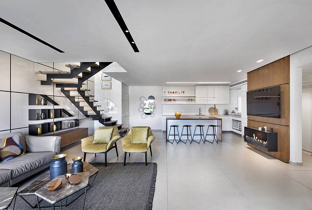 A Fashionable Duplex in an Urban Landscape by Tzvia Kazayoff - 2
