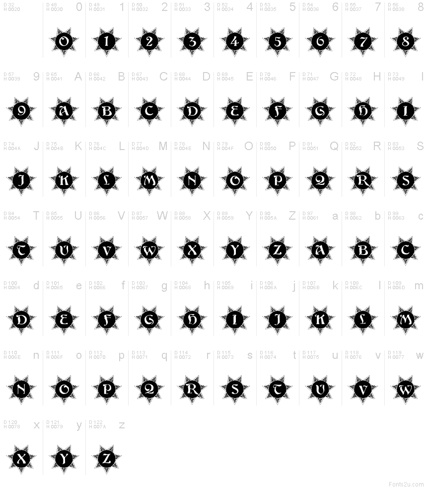 101! Decorative Sun font