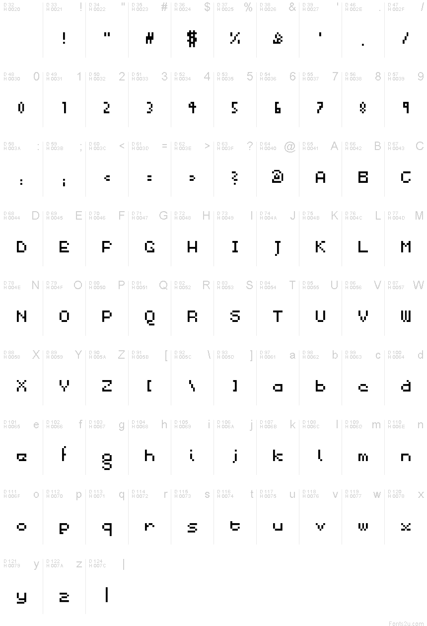 1234Font Regular font