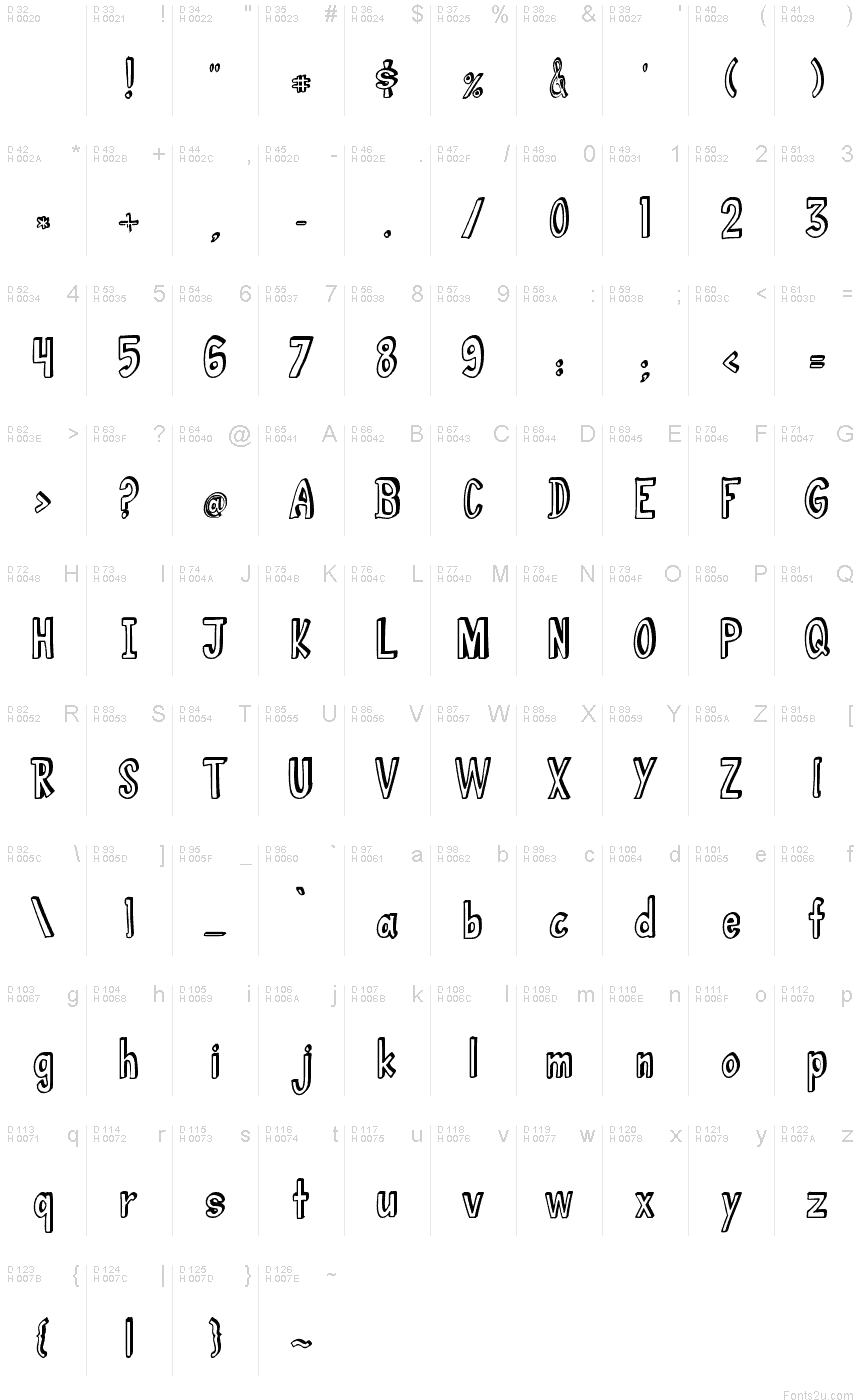 fonts abc 3d