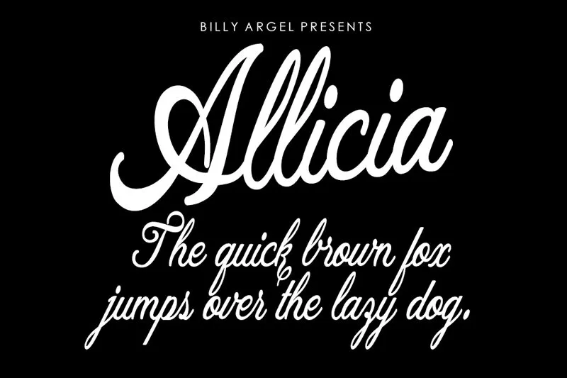 Allicia Personal Use Cursive Font