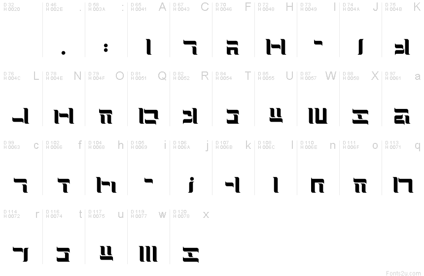 Script notes. Шрифт Basic Latin.