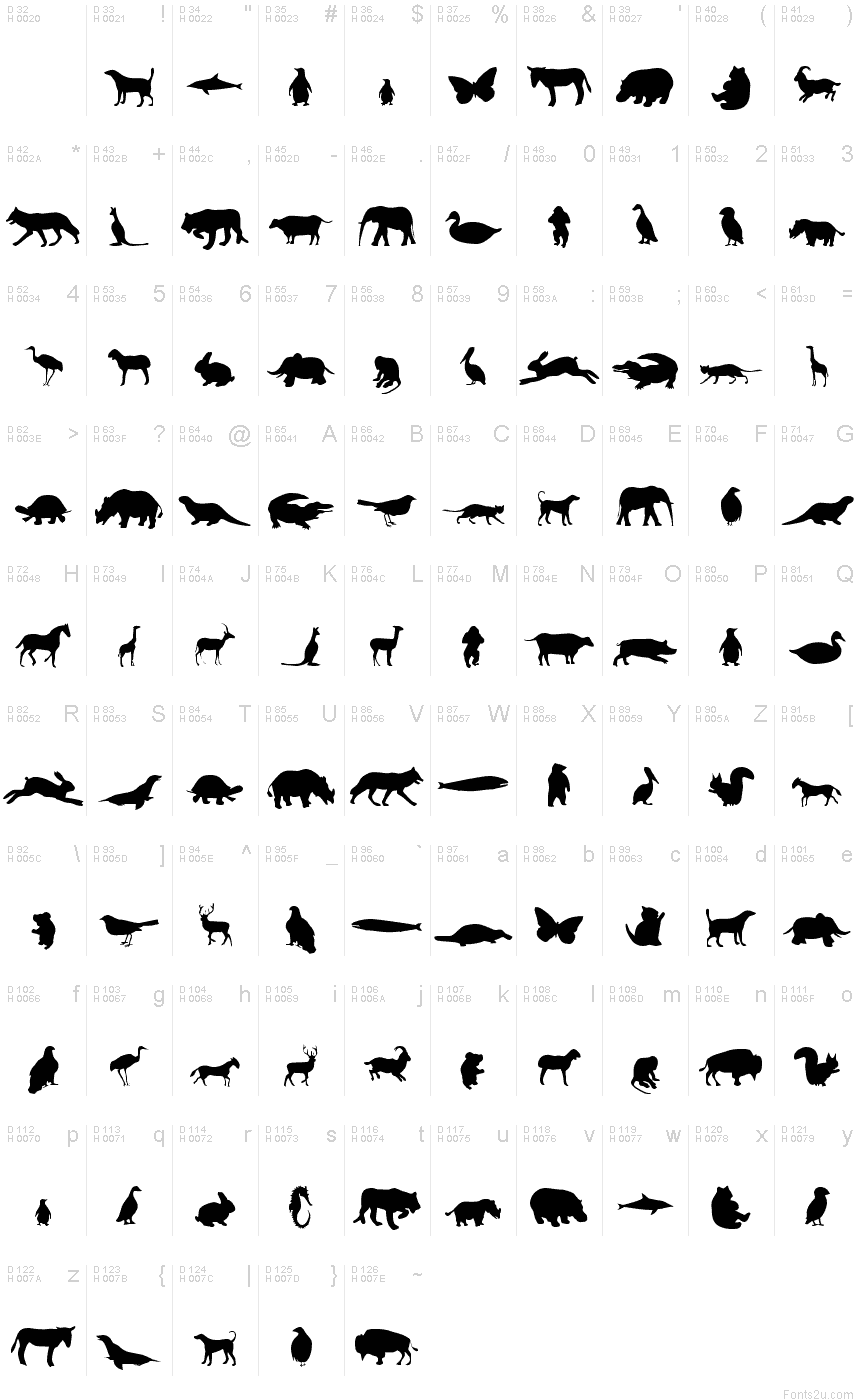 Animals font