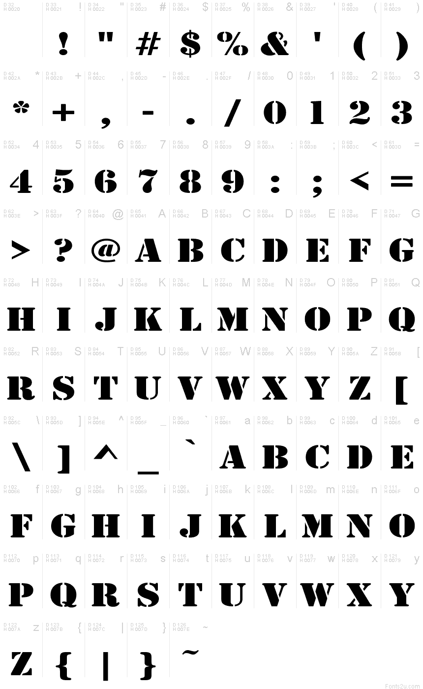 Army Wide Font