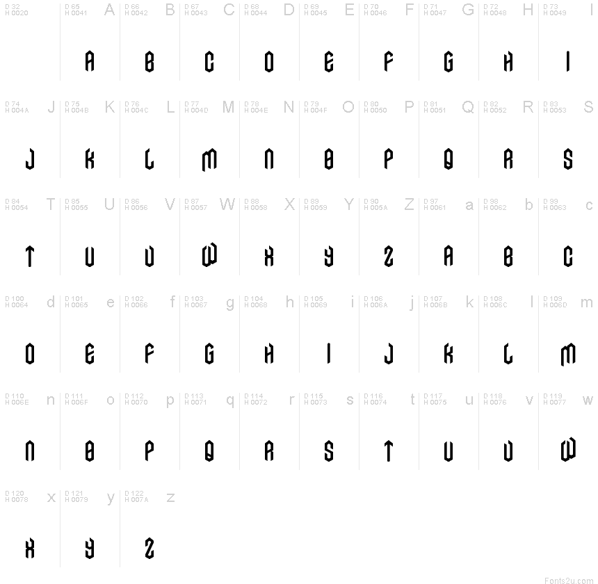 AXE font