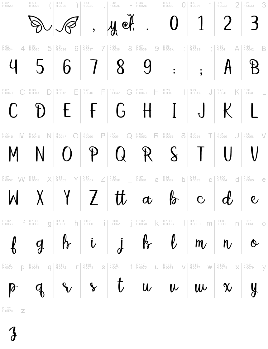 Betterfly Christmas Font