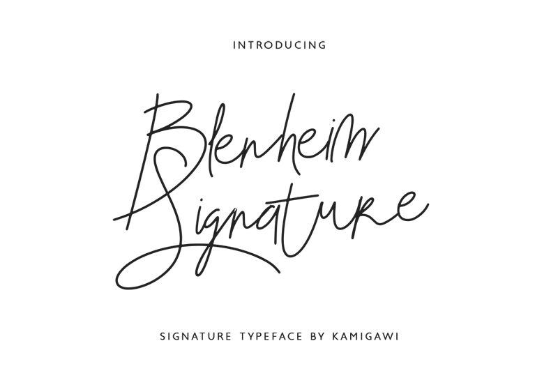 Blenheim Signature Font