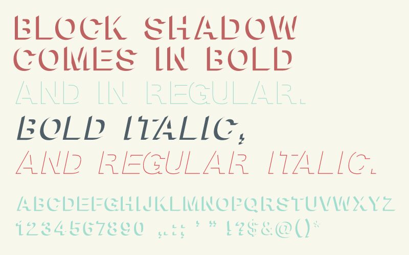 Block Shadow Regular Font