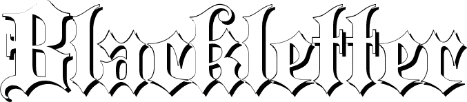 Download Blackletter Shadow Font SVG Cut Files