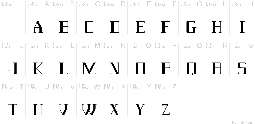 Basic Latin - charmap