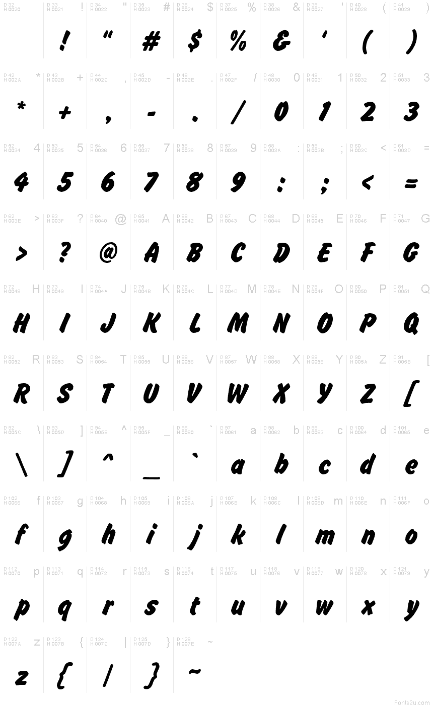 Brush Hand New font