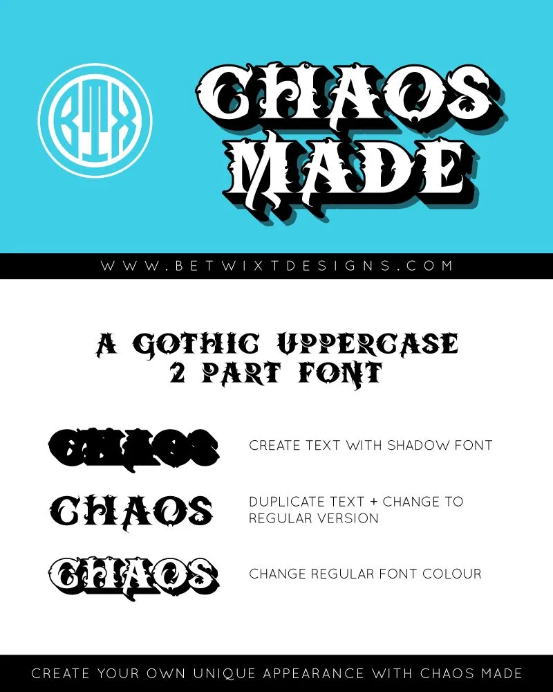 Btx Chaos Made Shadow Regular Font