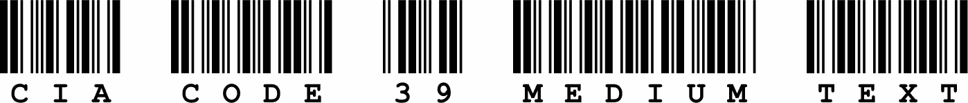 CIA Code 39 Medium Text font