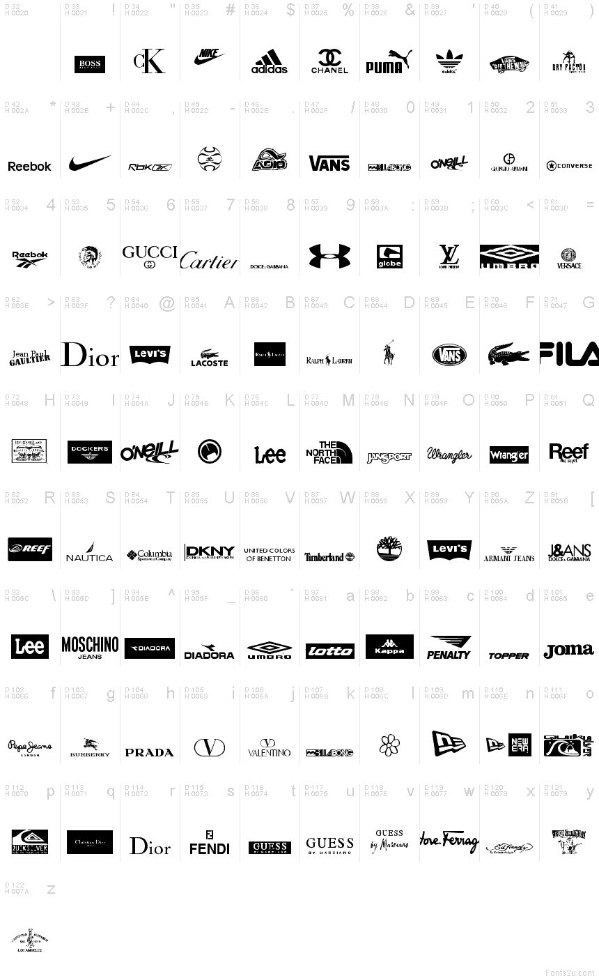clothing logos tfb font