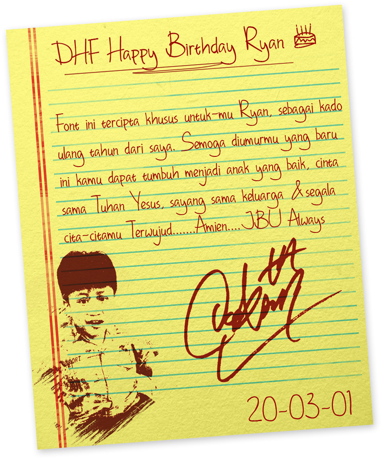 Dhf Happy Birthday Ryan Italic Font