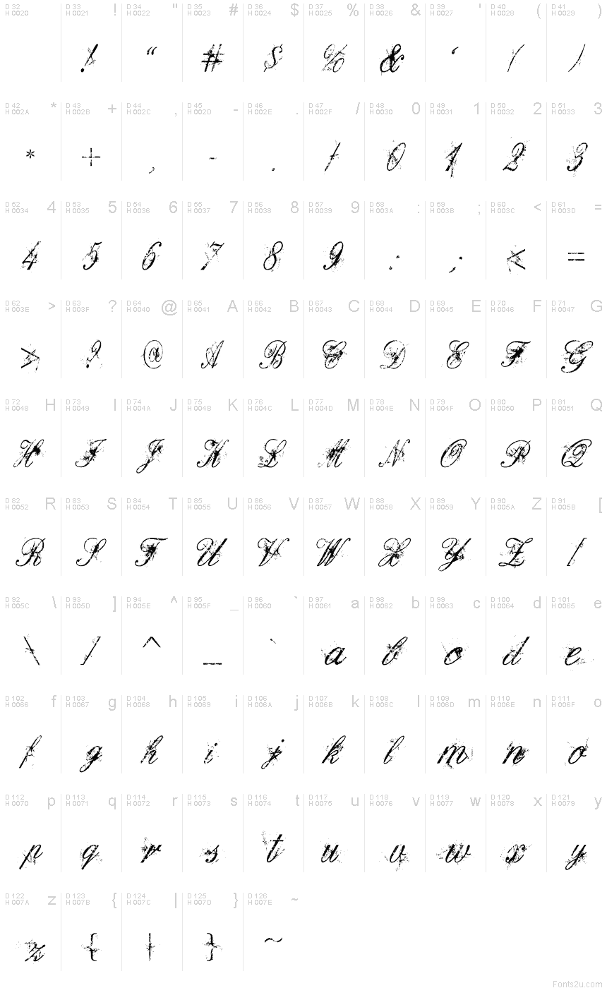 Dirty English font