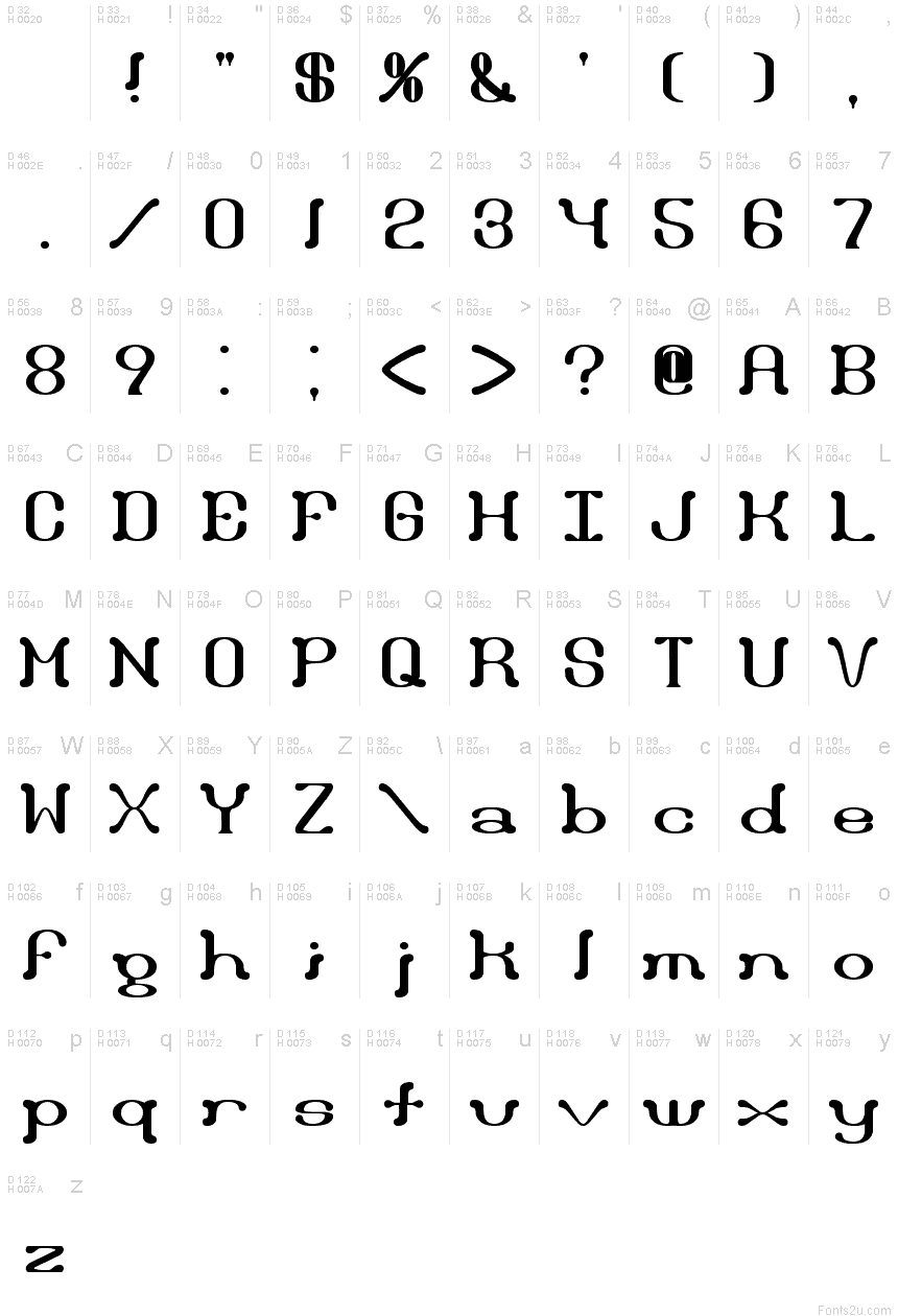 Draggle (BRK) font