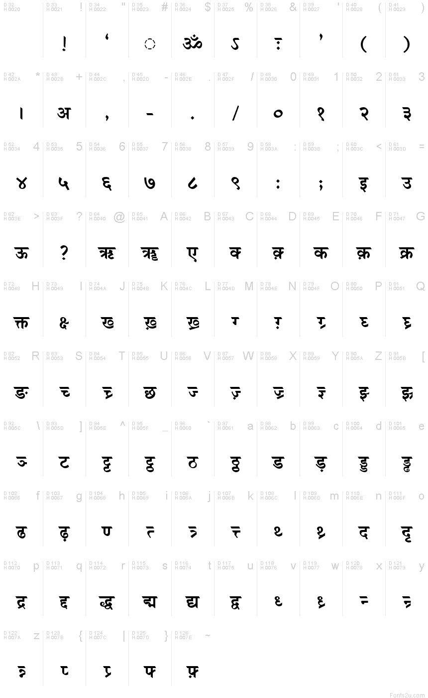 indian font face indian font face