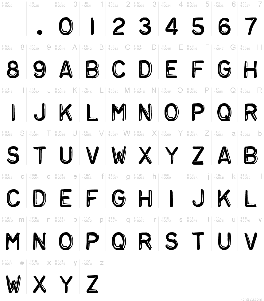 Embossing Tape 3 (BRK) font