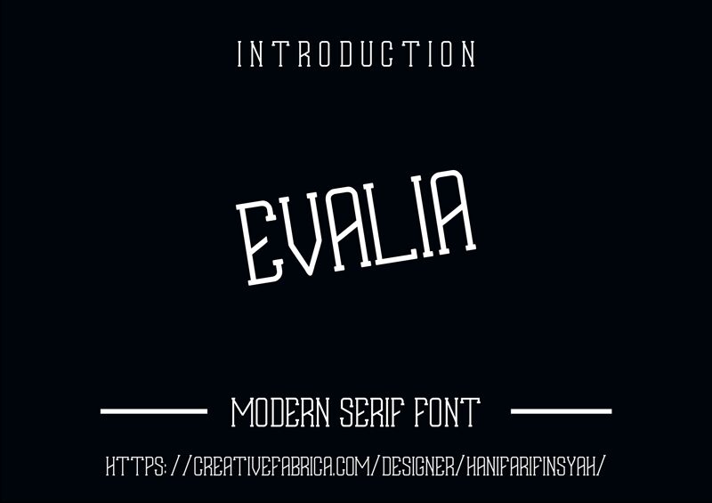 Download Free Evalia Font Fonts Typography