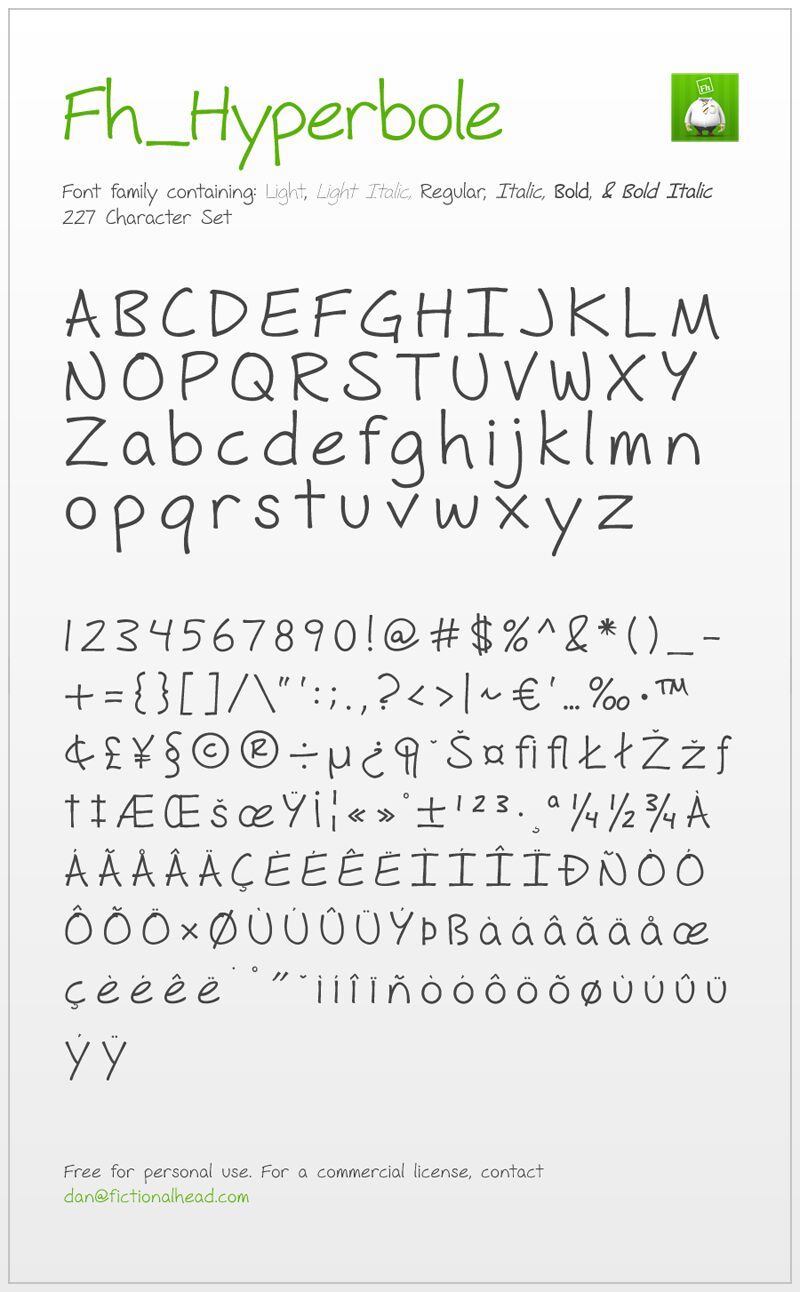 Fh Hyperbole Lightitalic Font