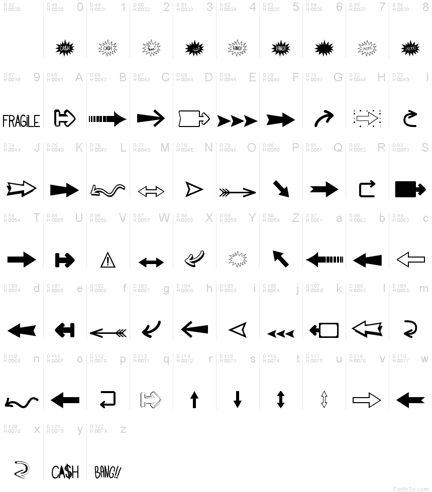 Follow The Arrow font