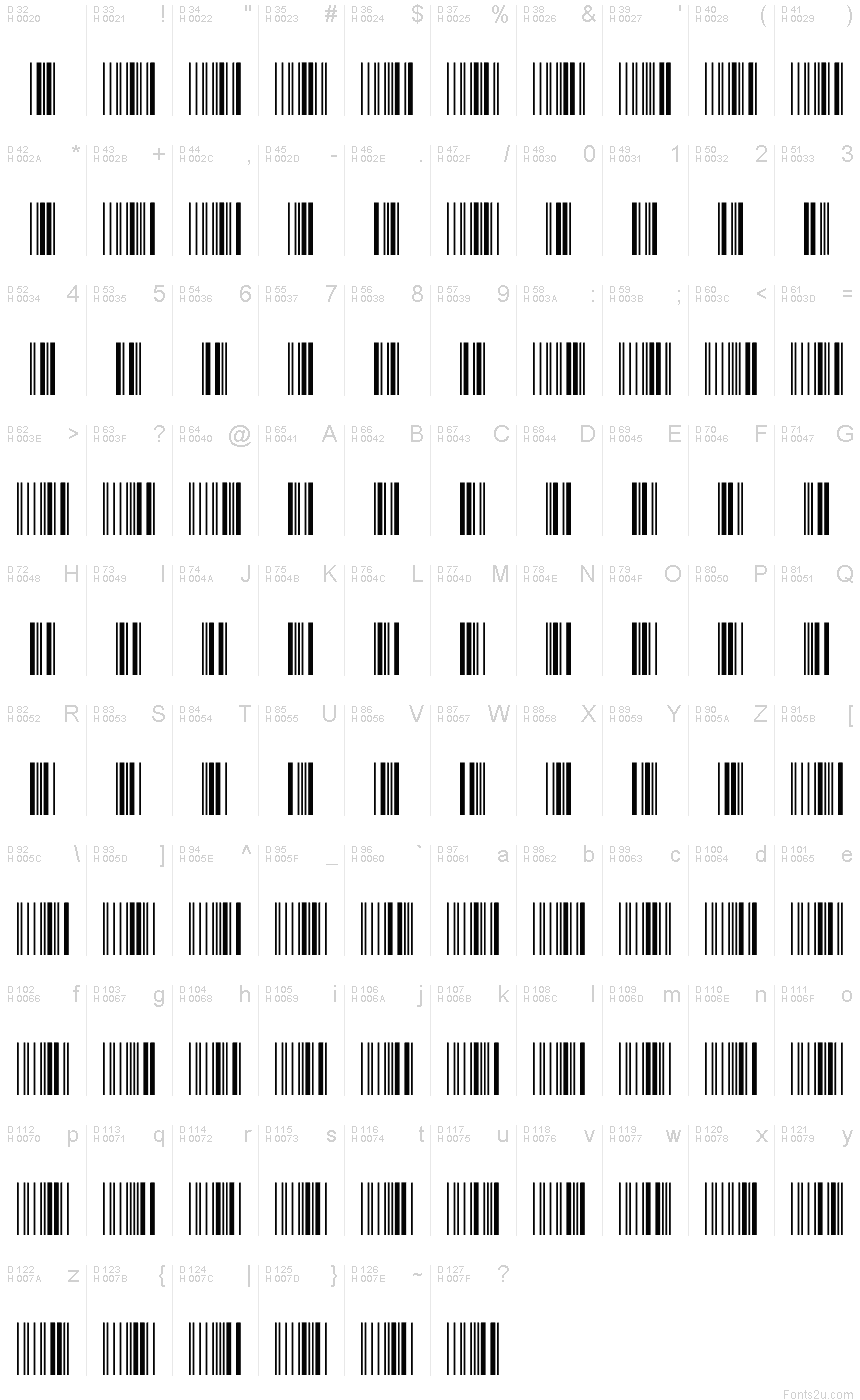 Basis-Lateinisch - Zeichentabelle