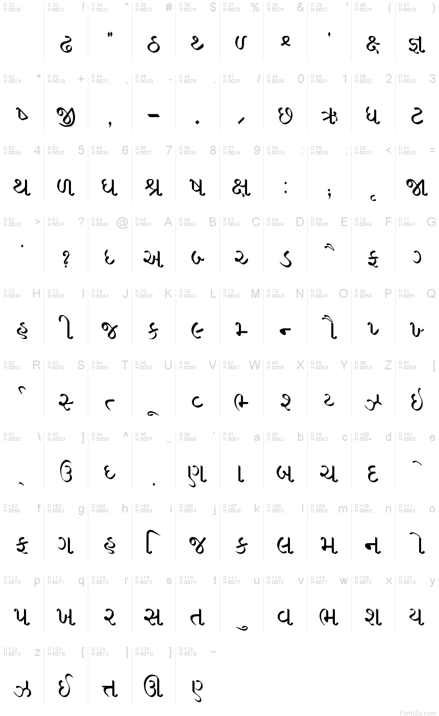 gujarati tera font free download