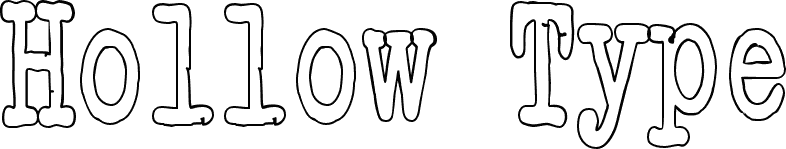 hollow-type-font