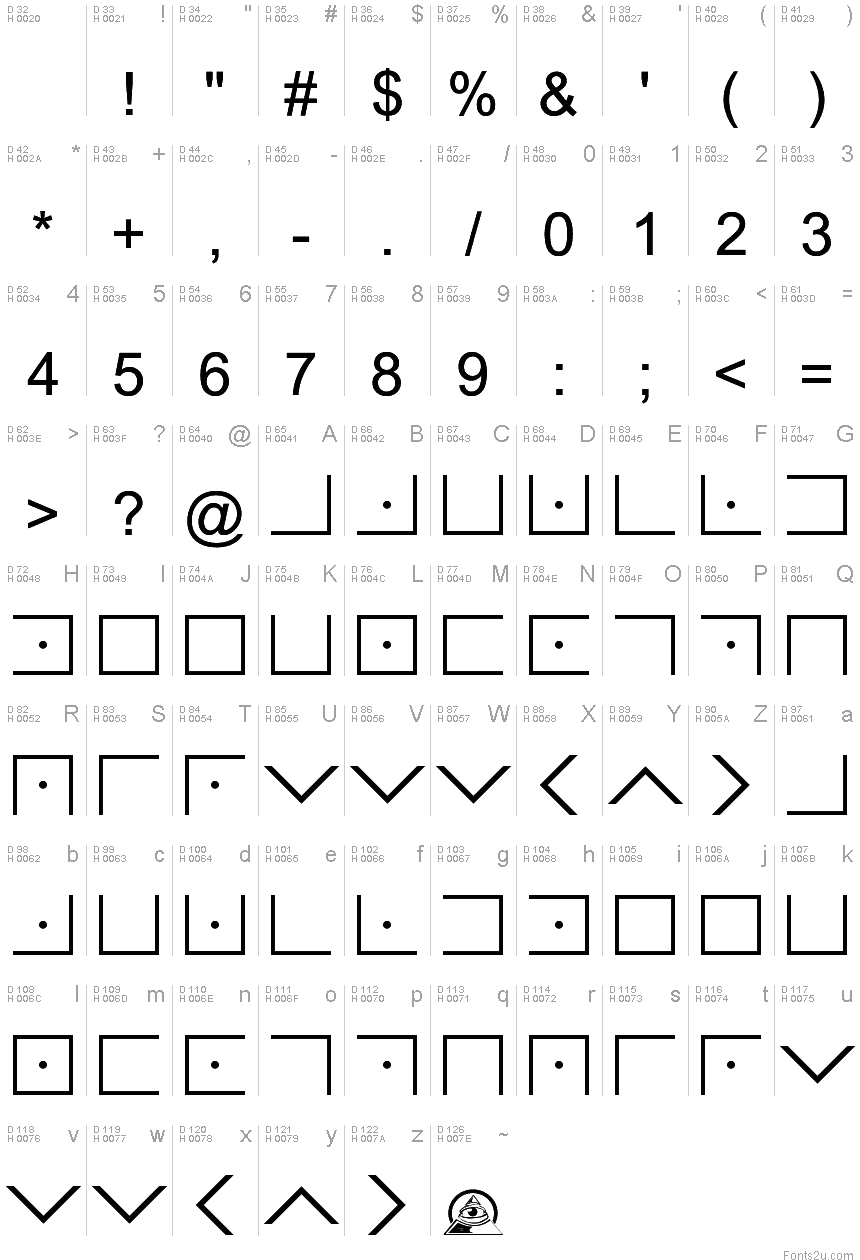 Masonic Cipher Font