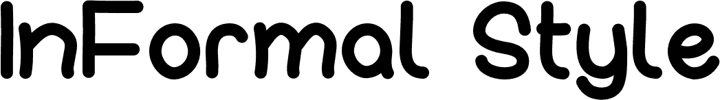 InFormal Style Bold font