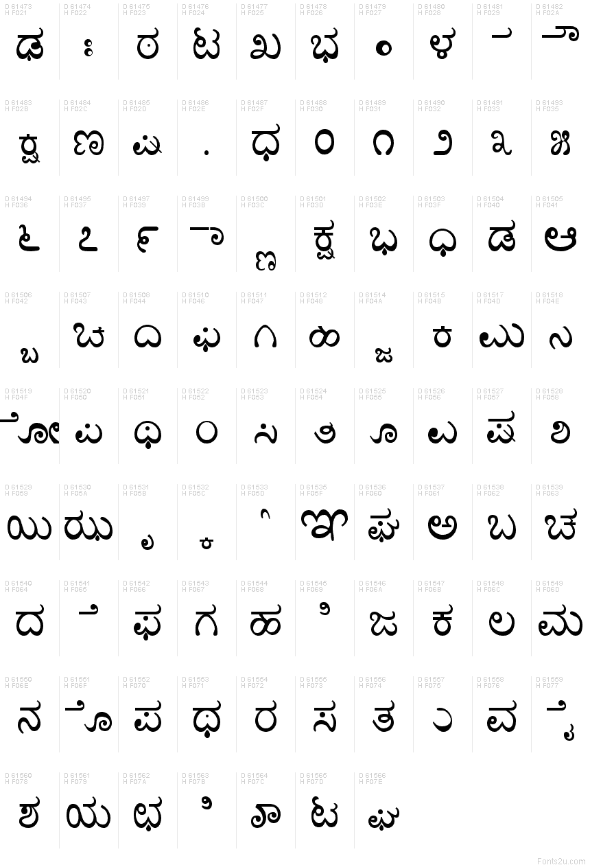 Kannada fonts for word