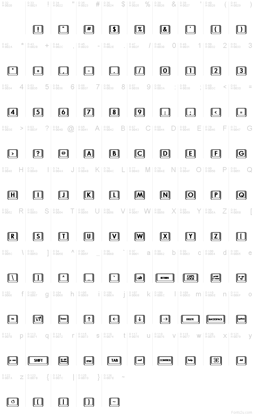 Keyboard KeysBT Bold font