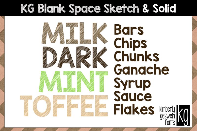 Kg Blank Space Sketch Font