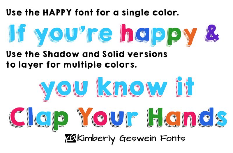 Kg Happy Solid Font