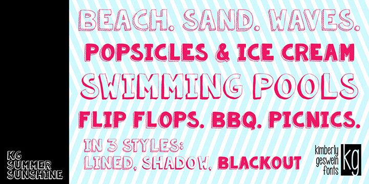 Kg Summer Sunshine Blackout Font