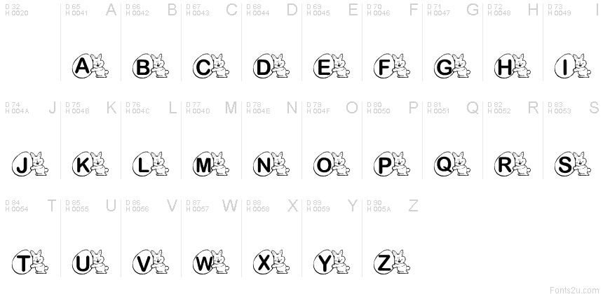 Basic Latin - charmap