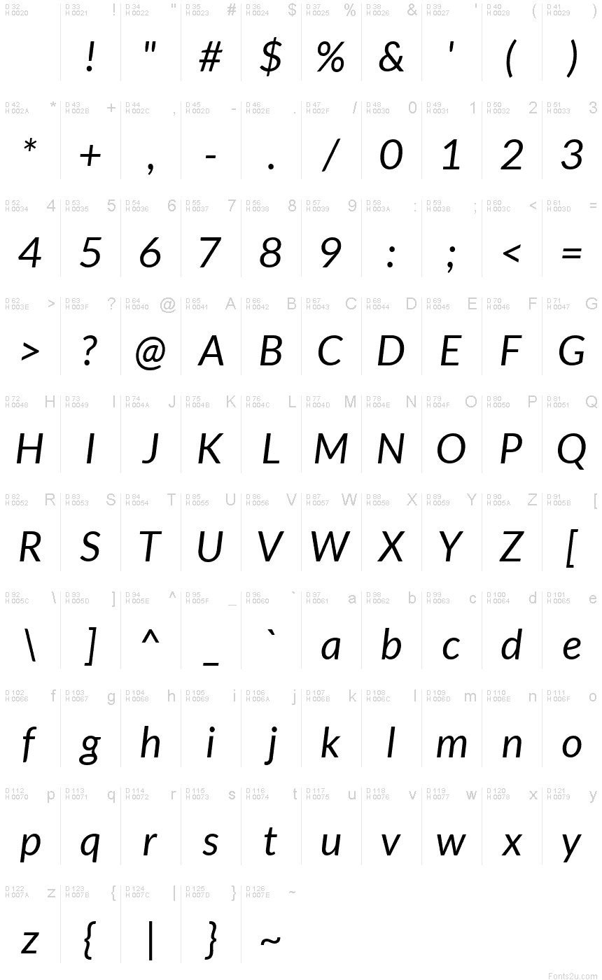 Lato Italic Font