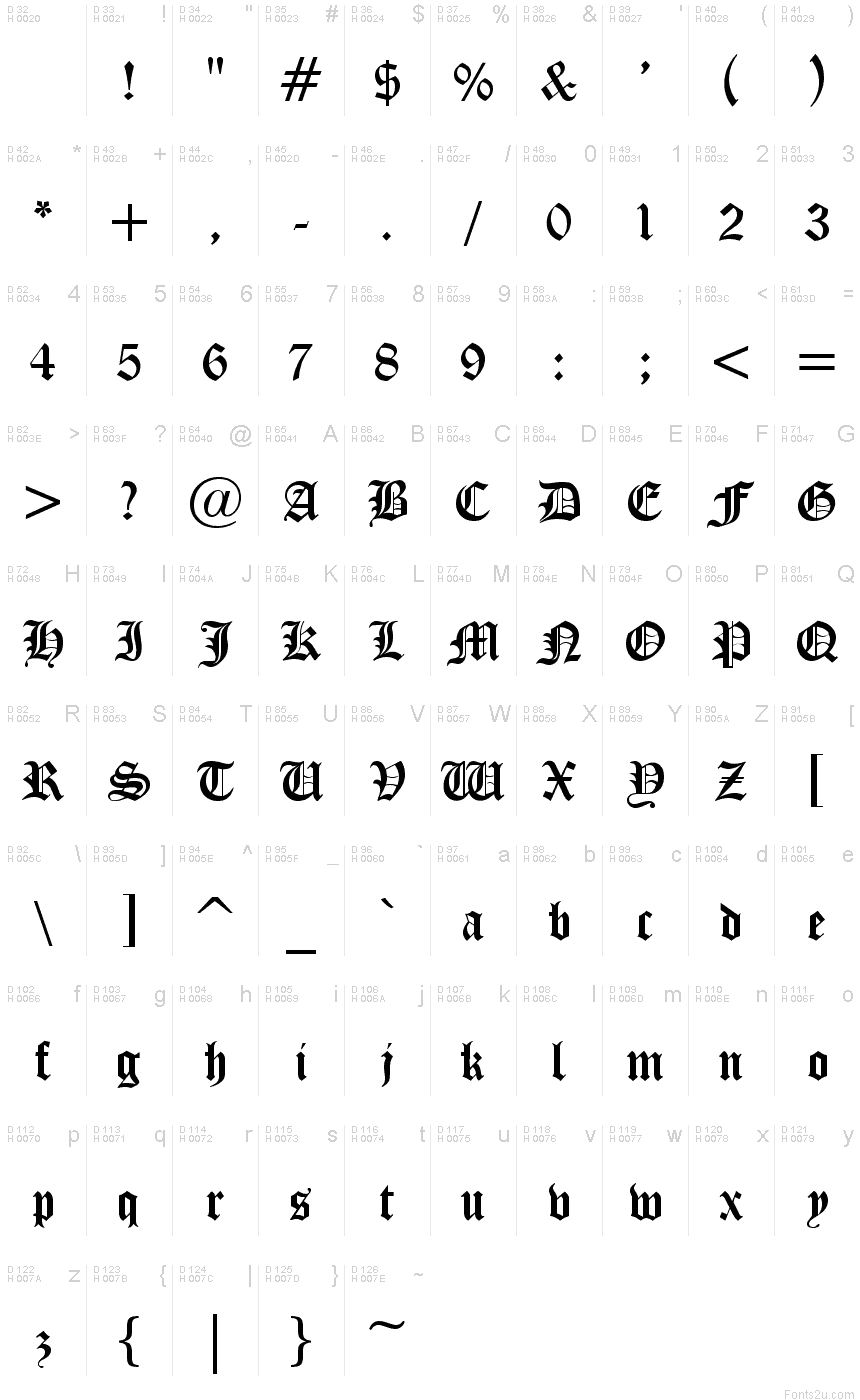manuscript fonts