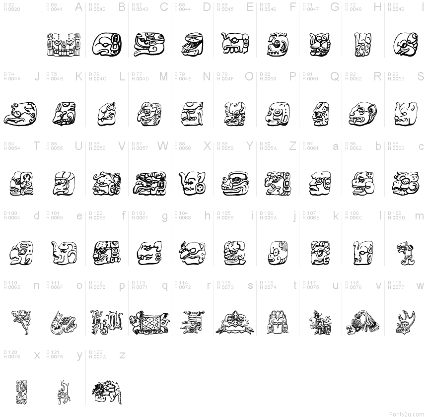 mayan font