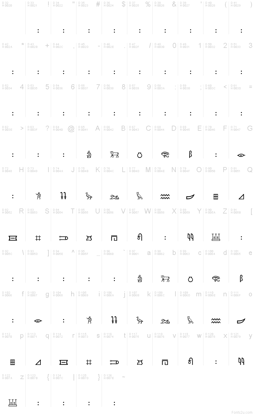 Meroitic Hieroglyphics font
